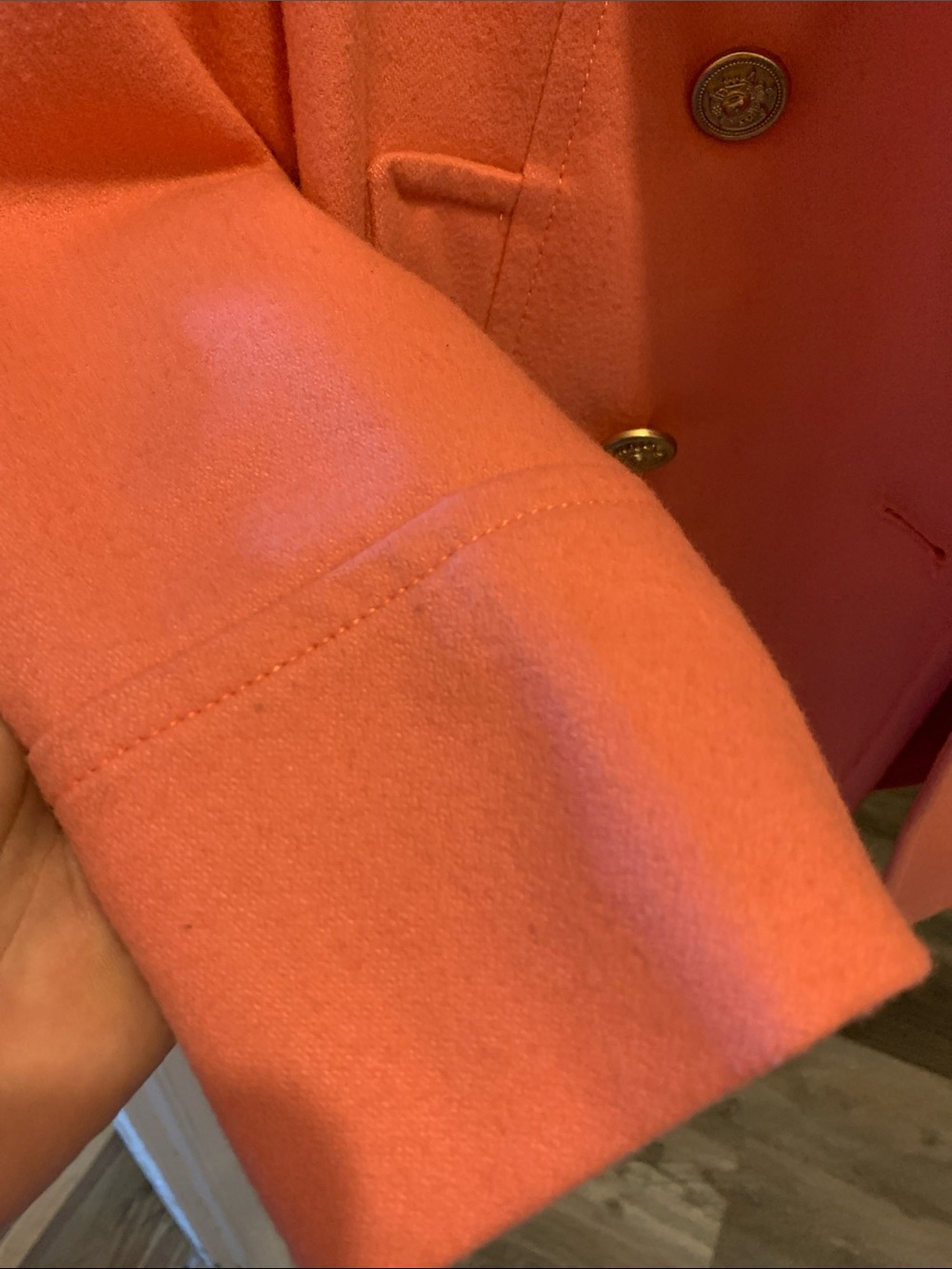 Old Navy Coral Double-Breasted Peacoat - Picture 7 of 8